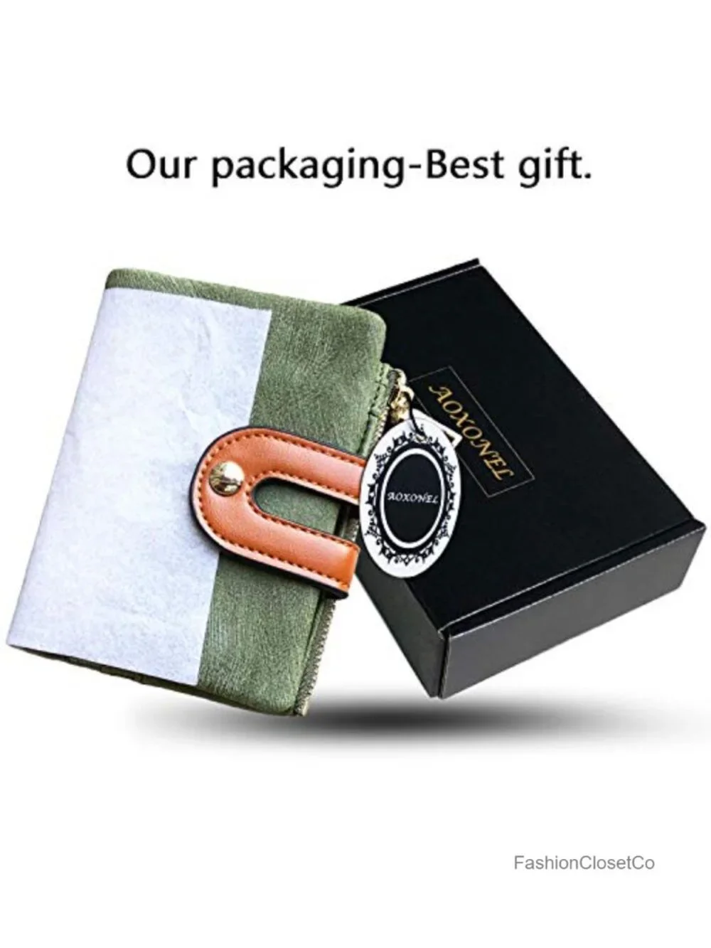 Faux Leather Rfid Small Bifold Wallet Mini Zipper Coin Purse Id Card